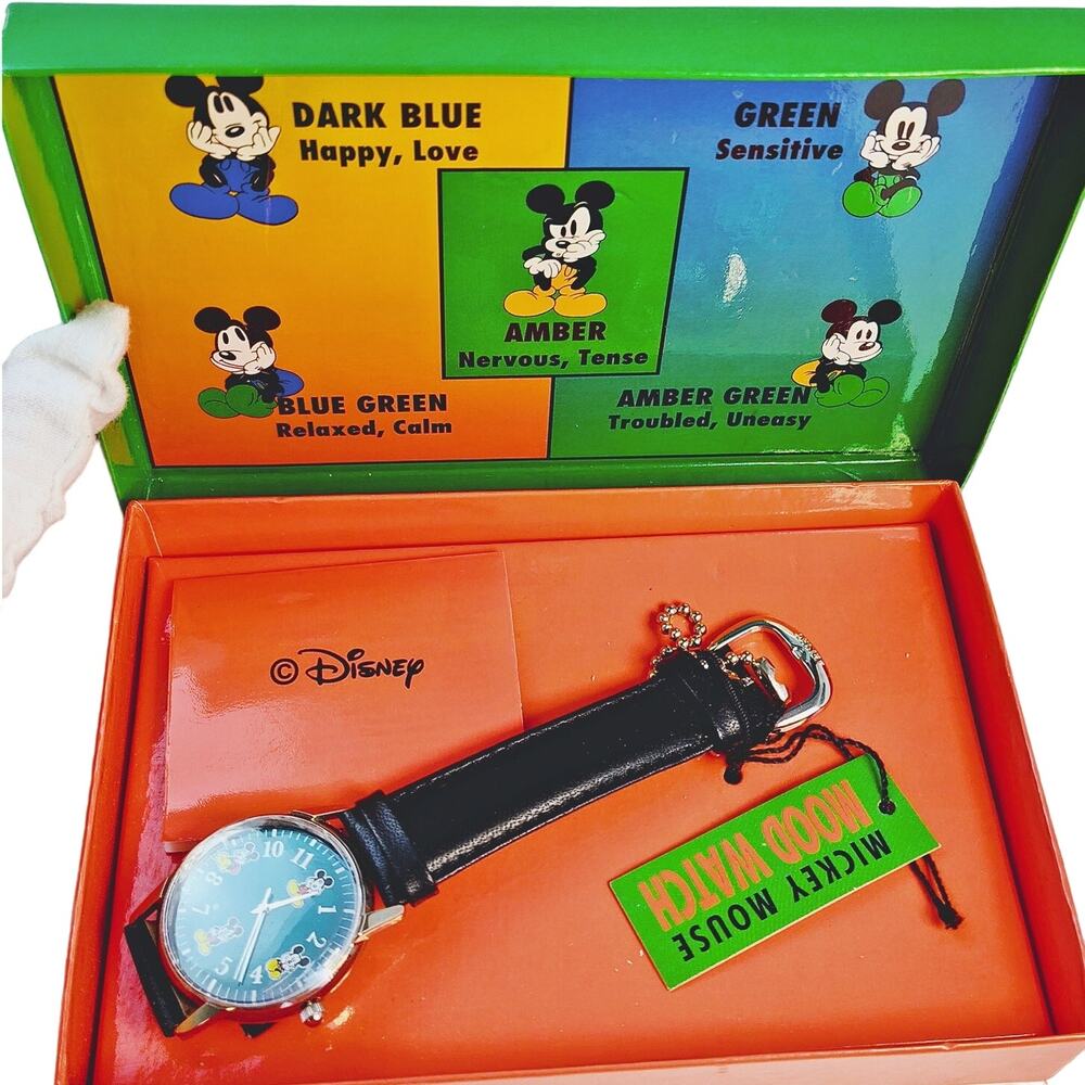 Disney Mickey Mouse Mood Watch Silver Color Changing NIB